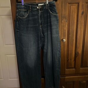 Zara Women's High Rise Dark Blue Jeans